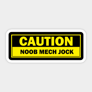 Noob Mech Jock Sticker